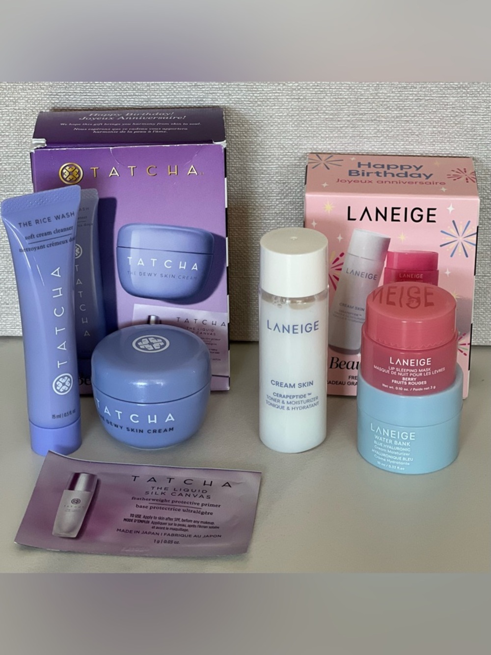 SOLD Tatcha & Laneige Mini Skincare Set